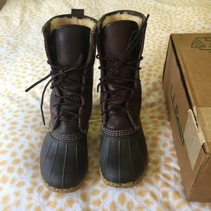LL Bean Boots: 10" Shearling-Lined Duck Boot